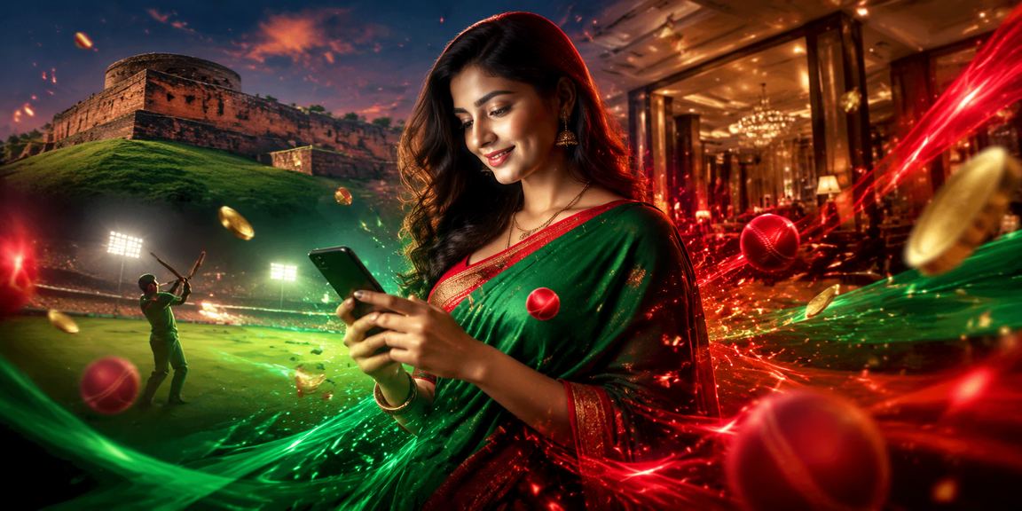 বগুড়ায় লাল-সবুজ পোশাকে ক্রিকেট বেটিং প্রোমোশন উপভোগ করছেন একজন সদস্য