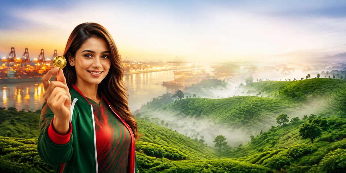 নারায়ণগঞ্জে চা বাগানের পটভূমিতে ক্রিকেট বেটিং উপভোগ করছেন একজন ক্রীড়া অনুরাগী